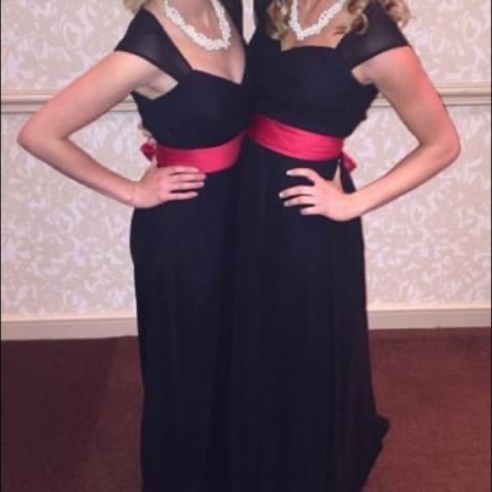 Bill Levkoff RN#82955 black bridesmaid dress